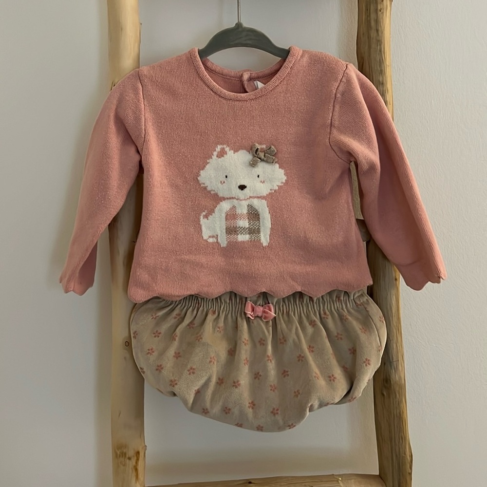 Mayoral Sweater & Bloomer Set sz 12 months - Picture 4 of 5
